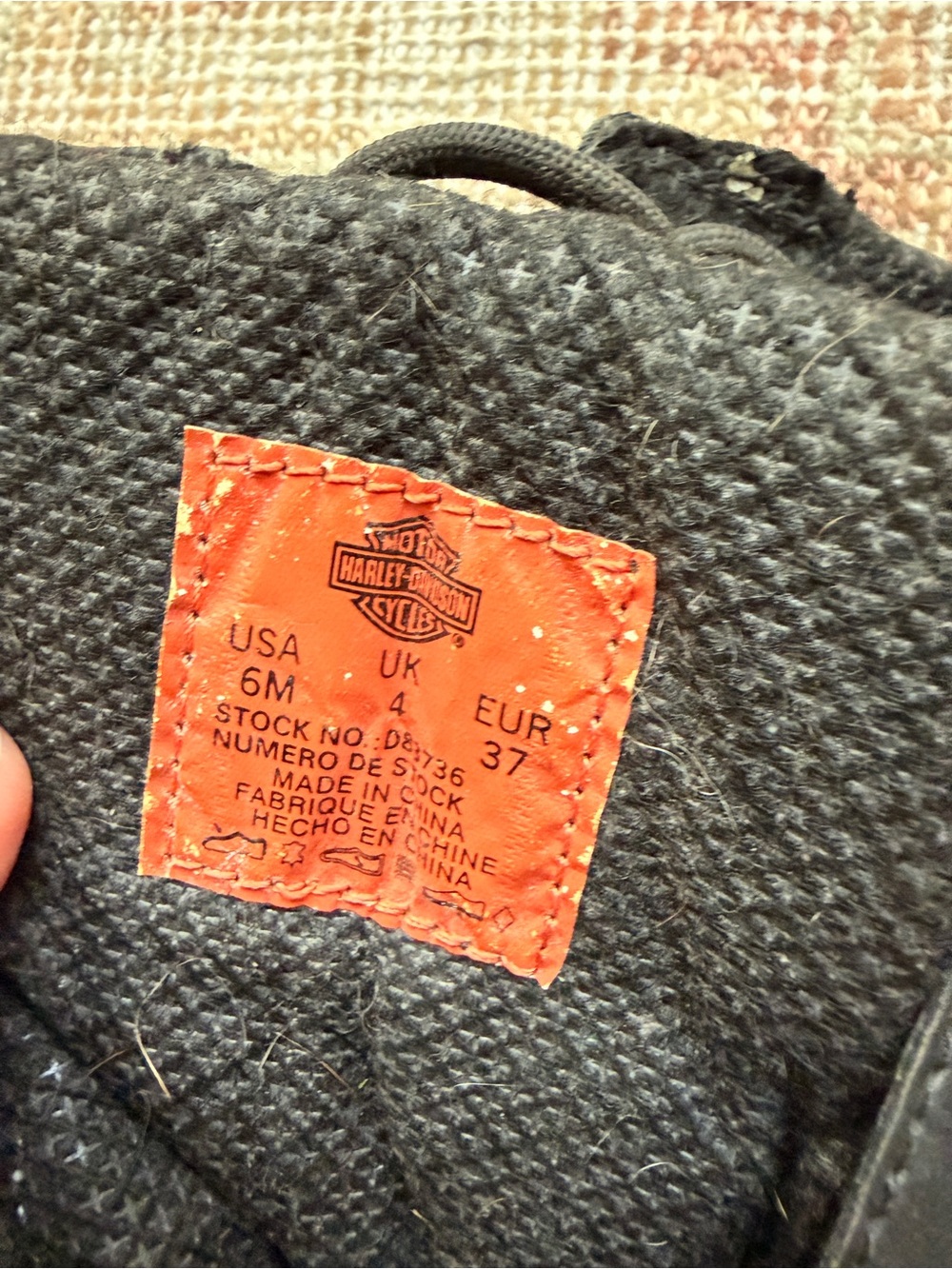 Harley-Davidson Black Leather Lace-Up Harness Combat Boots - Picture 3 of 3